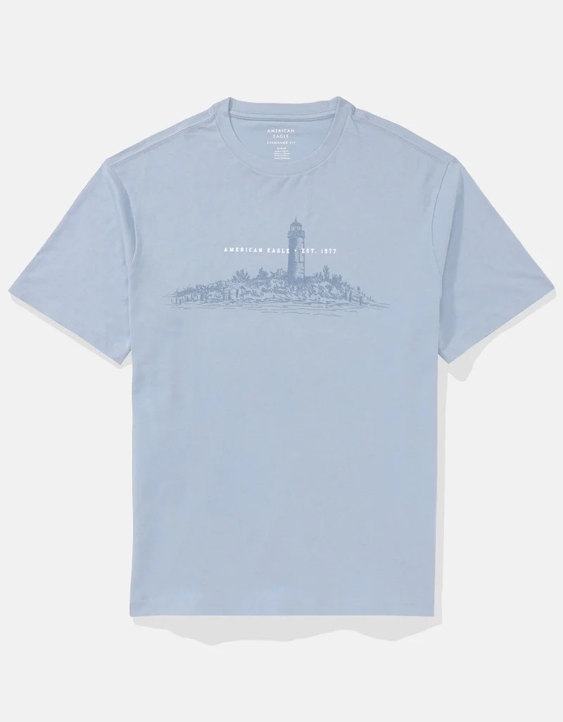 امريكان ايجل تي-شيرت مزين بطبعة شعار الماركة